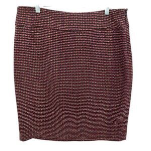 The Limited Red Black Tweed Pencil Skirt Size 14
